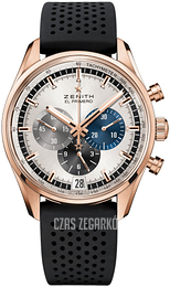 Zenith El Primero Srebrny/Guma Ø42 mm 18.2043.400-69.R576