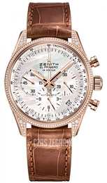 Zenith El Primero Biały/Skóra Ø38 mm 22.2151.400-81.C709