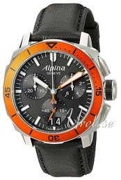 Alpina Seastrong Czarny/Skóra Ø44 mm AL-372LBO4V6