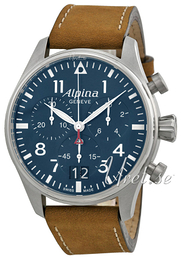 Alpina Startimer Niebieski/Skóra Ø44 mm AL-372N4S6