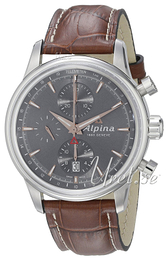 Alpina Alpiner Szary/Skóra Ø41.5 mm AL-750VG4E6