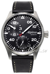 Alpina Startimer Czarny/Skóra Ø44 mm AL-950B4S6
