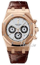 Audemars Piguet Royal Oak Chronograph Biały/Skóra Ø39 mm 26022OR.OO.D098CR.02