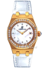 Audemars Piguet Royal Oak Lady Jewellery Watch Biały/Skóra Ø33 mm 67601BA.ZZ.D012CR.02