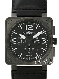 Bell & Ross Instrument Czarny/Skóra 46x46 mm BR0194BLC
