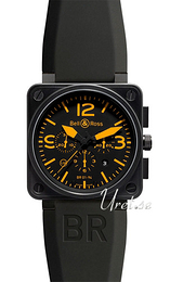 Bell & Ross Instrument Czarny/Guma 46x46 mm BR0194ORANGE