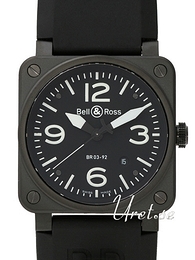 Bell & Ross Instrument Czarny/Guma 42x42 mm BR0392BR