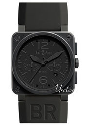 Bell & Ross Aviation Czarny/Guma 42x42 mm BR 03-94 Phantom