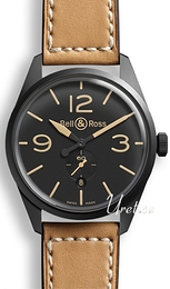 Bell & Ross Vintage Czarny/Skóra Ø41 mm BR 123 Heritage