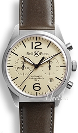 Bell & Ross Vintage Beżowy/Skóra Ø41 mm BR 126 Original Beige