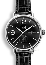 Bell & Ross Vintage Czarny/Skóra Ø45 mm WW1-90 Grande Date And Reserve D
