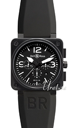 Bell & Ross Instrument Czarny/Guma 46x46 mm BR0194CAR