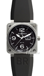 Bell & Ross Instrument Czarny/Guma 46x46 mm BR0196BIGDATBLA
