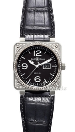Bell & Ross Instrument Czarny/Skóra 46x46 mm BR0196TOPDIABLA