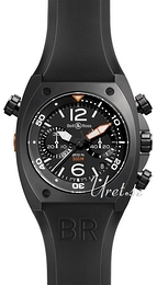 Bell & Ross Instrument Czarny/Guma 44x44 mm BR02CHR
