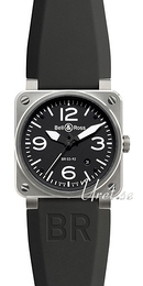 Bell & Ross Instrument Czarny/Guma 42x42 mm BR0392