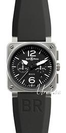 Bell & Ross Instrument Czarny/Guma 42x42 mm BR0394