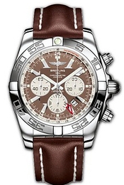 Breitling Chronomat GMT Brązowy/Skóra Ø47 mm AB0410-791