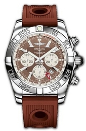 Breitling Chronomat GMT Brązowy/Guma Ø47 mm AB0410-7918