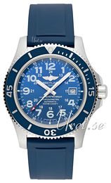 Breitling Superocean II 44 Niebieski/Guma Ø44 mm A17392D8-C910-145S-A20SS.1