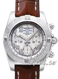 Breitling Chronomat 44 Biały/Skóra Ø43.5 mm AB011011-A691-739P-A20BA.1