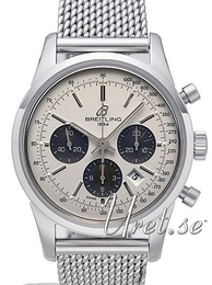 Breitling Transocean Biały/Stal Ø43 mm AB015212-G724-151A