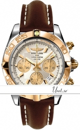 Breitling Chronomat 44 Srebrny/Skóra Ø43.5 mm CB0110-401 Brown Calf
