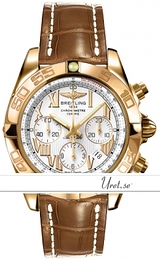 Breitling Chronomat 44 Biały/Skóra Ø43.5 mm HB0112-8012 Brown Croco