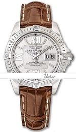 Breitling Cockpit Srebrny/Skóra Ø39 mm A49350-3912 Brown Croco