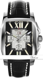 Breitling for Bentley Flying B Czarny/Skóra 57.3x38.5 mm FLYBCHR33