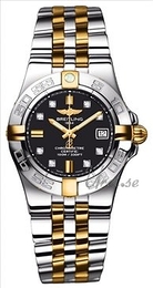 Breitling Galactic 30 Czarny/18 karatowe żółte złoto Ø30 mm B71340L-106 / 228