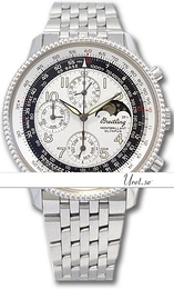 Breitling Montbrillant Olympus Biały/Stal Ø42 mm A19350-355