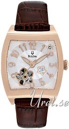 Bulova Mechanical Srebrny/Skóra 97P101