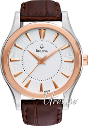 Bulova Dress Biały/Skóra Ø40 mm 98A119