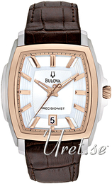 Bulova Precisionist Srebrny/Skóra 98B150