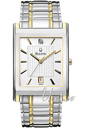 Bulova Diamond Srebrny/Stal w odcieniu złota 98D005