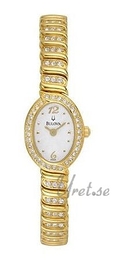 Bulova Crystal Dam Biały/Stal w odcieniu złota Ø17 mm 97V23