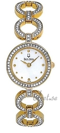 Bulova Crystal Dam Biały/Stal w odcieniu złota Ø20 mm 98V26