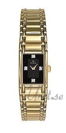 Bulova Diamonds Dam Czarny/Stal w odcieniu złota Ø26 mm 97Y02
