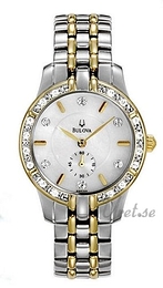 Bulova Diamonds Dam Biały/Stal Ø30 mm 98R103