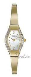 Bulova Diamonds Dam Biały/Stal w odcieniu złota 25x15 mm 98R105