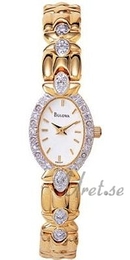 Bulova Diamonds Dam Biały/Stal w odcieniu złota Ø16 mm 98R34