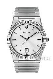 Bulova Diamonds Herr Biały/Stal Ø36 mm 96E100