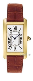 Cartier Tank Americaine Srebrny/Skóra W2603151
