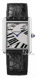 Cartier Tank Solo Large Srebrny/Skóra 34.8x27.4 mm W5200017