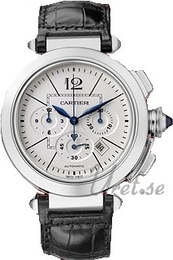Cartier Pasha Srebrny/Skóra Ø42 mm W3108555