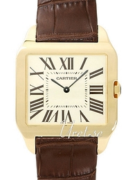 Cartier Santos Dumont Srebrny/Skóra 35x29 mm W2008751