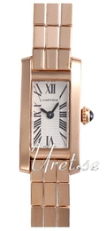 Cartier Tank Louis Srebrny/18 karatowe różowe złoto W15373X5