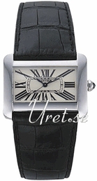 Cartier Tank Divan Srebrny/Skóra 32x28 mm W6300255
