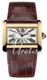 Cartier Tank Divan Srebrny/Skóra 32x28 mm W6300356
